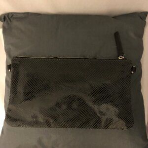 Danier Steel Gray Snake Print Mini Bag